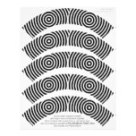 Black and White Designer Cupcake Wrappers on Letterhead