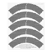 Black and White Designer Cupcake Wrappers on Letterhead