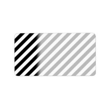 Black and White Diagonal Stripes. Custom Address Labels