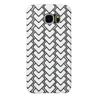 Black and White Diamond Geometric Design Samsung Galaxy S6 Cases