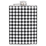 Black And White Diamond Pattern Flask