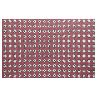 Black and White Diamonds on Red Fabric