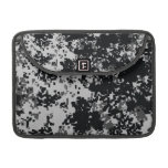 Black and White Digital Camouflage Macbook Pro Sleeves