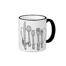 Black and White Dinnerware Art Coffee Mug mugs