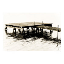 Black and white Dock poster. posters