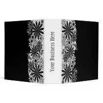 Black And White Dotted Flowers 2" Binder