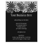 Black And White Dotted Flowers Bright Flyer