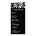 Black And White Dotted Flowers Rack Card