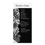 Black And White Dotted Flowers Rack Card