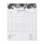 Black And White Dotted Flowers Small Order Form