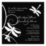 Black and White Dragonfly Wedding Invitation Black and White Dragonfly Wedding Invitation