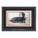 Black and white, duck card