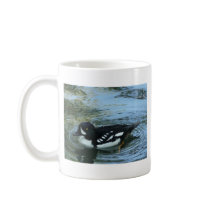 black and white duck mug