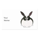 Black and White Dutch Rabbit. Business Card