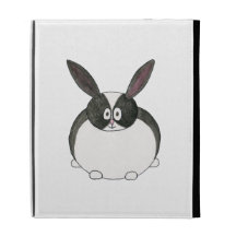 Black and White Dutch Rabbit. iPad Folio Covers
