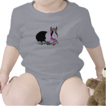 Black and White Easter Bunny T-Shirt by Lotacats Black and White Easter Bunny T-Shirt