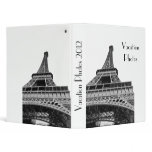 Black and White eiffel tower binder