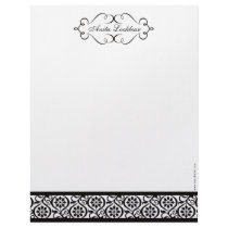 Black and White Elegant Letterhead by NicChic Black and White Elegant Letterhead