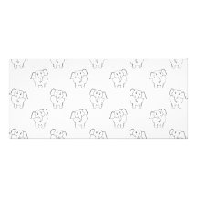 Black and White Elephant Pattern. Customized Rack Card