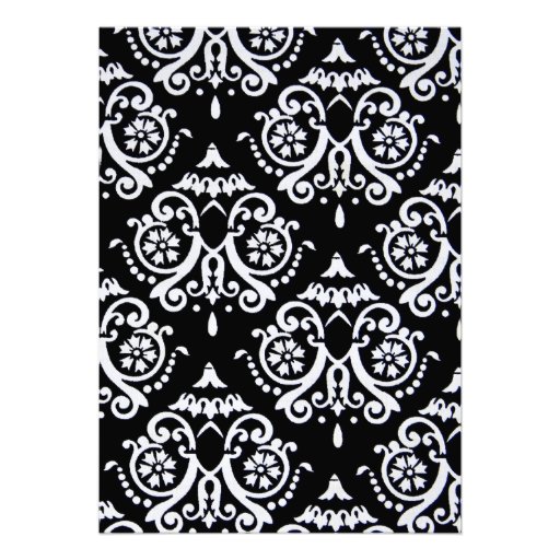 Black and White English Wedding Invitation