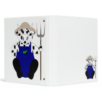 Black And White Farmer Cow Binder