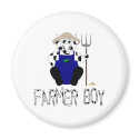 Black And White Farmer Cow Black White Farmer Boy magnets