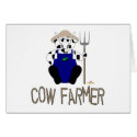 Black And White Farmer Cow Brown Cow Farmer cards