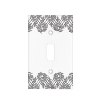 Black and White Fern Frond Border Pattern