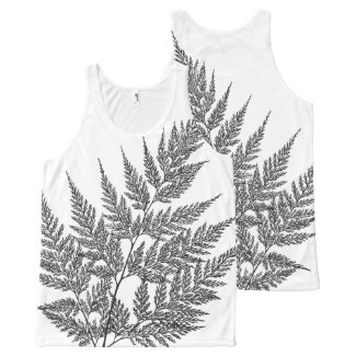 Black and White Fijji Fern Silhoulette