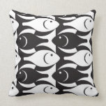Black and White Fish American MoJo Pillow