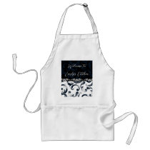 Black and White Floral aprons by samack Black and White Floral aprons