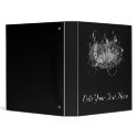 Black And White Floral Binder