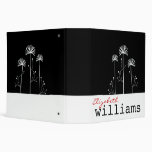 Black and White Floral Binder