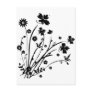 Black and White Floral Burst Postcard