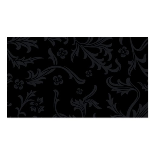 Black and White Floral Business Cards (back side)