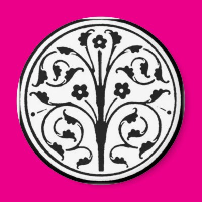 Black and White Floral Circle Refrigerator Magnet Zazzle_magnet Black and White Floral Circle Refrigerator Magnet Zazzle_magnet