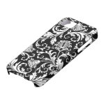 Black And White Floral Damasks Vintage Pattern casemate cases