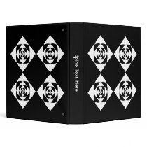 Black and White Floral Design. Vinyl Binder