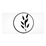 Black and White Floral Design Photo Card Template