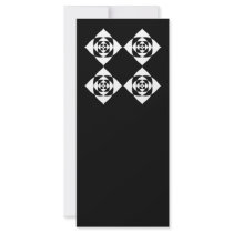 Black and White Floral Design. Personalized Rack Card