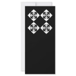 Black and White Floral Design. Personalized Rack Card