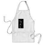 Black and White Floral Elegance Apron