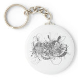 Black and white Floral KeyChain