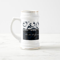 Black and White Floral mugs by samack Black and White Floral mugs