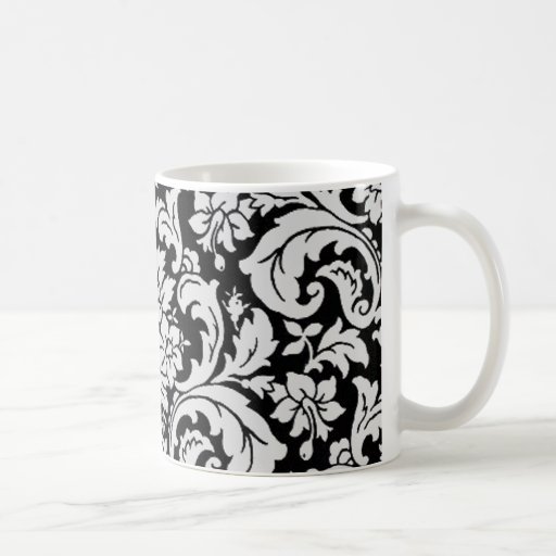 Black and White Floral Mugs