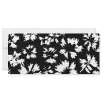 Black and white floral pattern. Funky. Custom Rack Cards