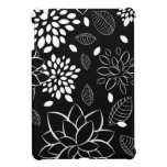 Black and White Floral Pattern iPad Mini Covers