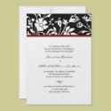Black and White Floral Top Wedding Invitation by DioSelina Black and White Floral Top Wedding Invitation