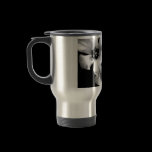 Black and White Floral travel mug mugs