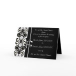 Black and White Floral Wedding Invitations